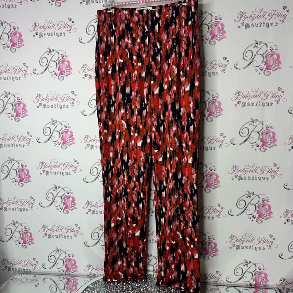 Ichi pants IHKATE PRINT PA20 Stylish Red and Black Women's Pants